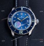 JH Replica Blancpain Fifty Fathoms Swiss Watch Bucherer Blue Dial Blue Bezel